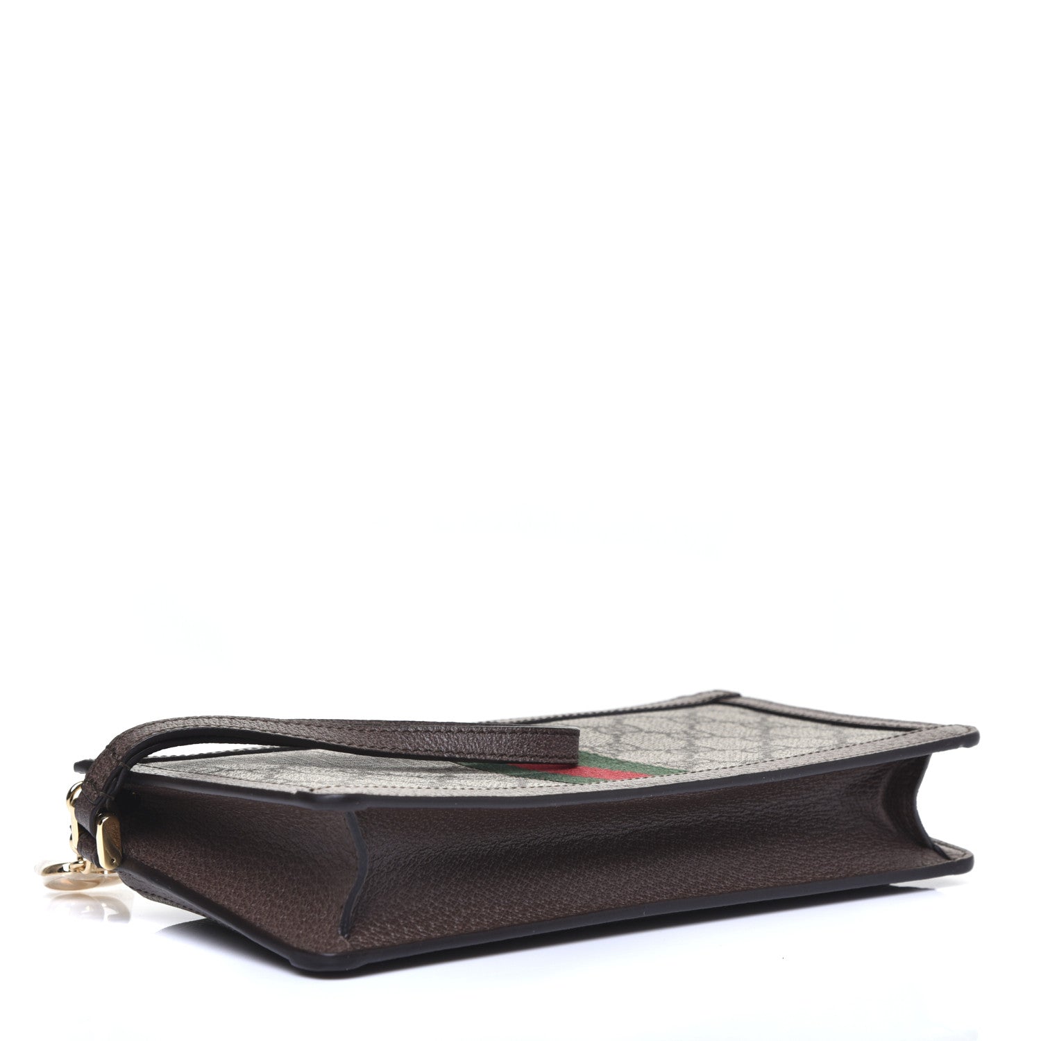 Gucci GG Supreme Monogram Web Ophidia Travel Wristlet Beige New Acero 4 of 10