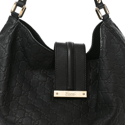 Gucci Guccissima Large New Ladies Web Hobo Black Black 8 of 11