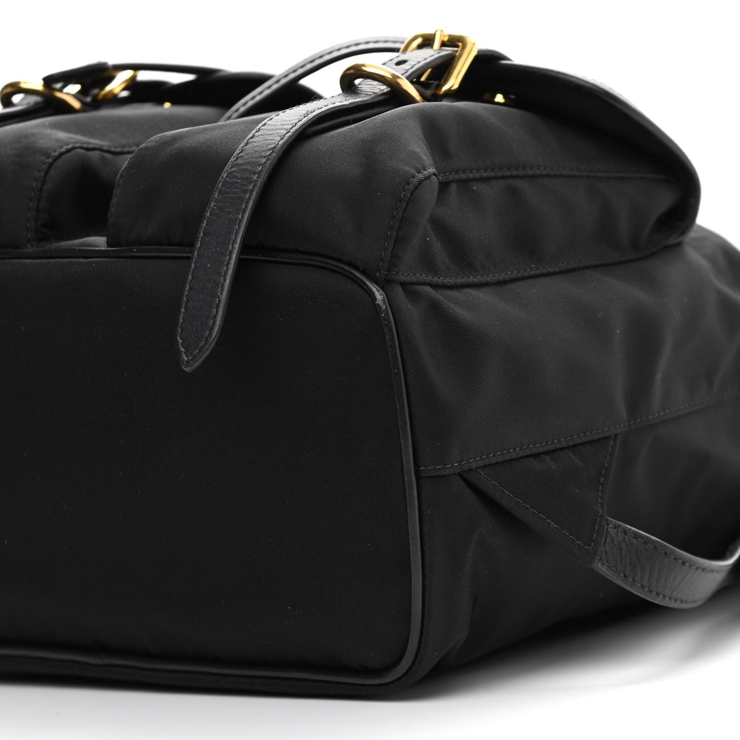 Tessuto Nylon Soft Calfskin Backpack Black