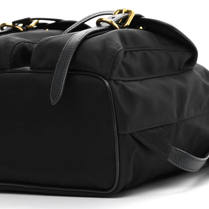 Prada Tessuto Nylon Soft Calfskin Backpack Black 10 of 10