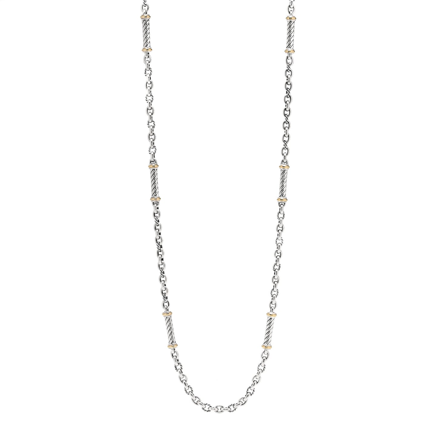 Sterling Silver 18K Yellow Gold Metro Station Necklace
