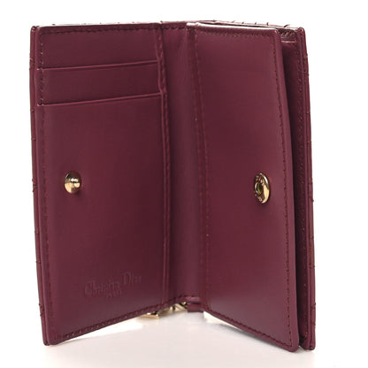 Christian Dior Patent Cannage Small Lady Dior Flap Card Holder Pink 5 of 9
