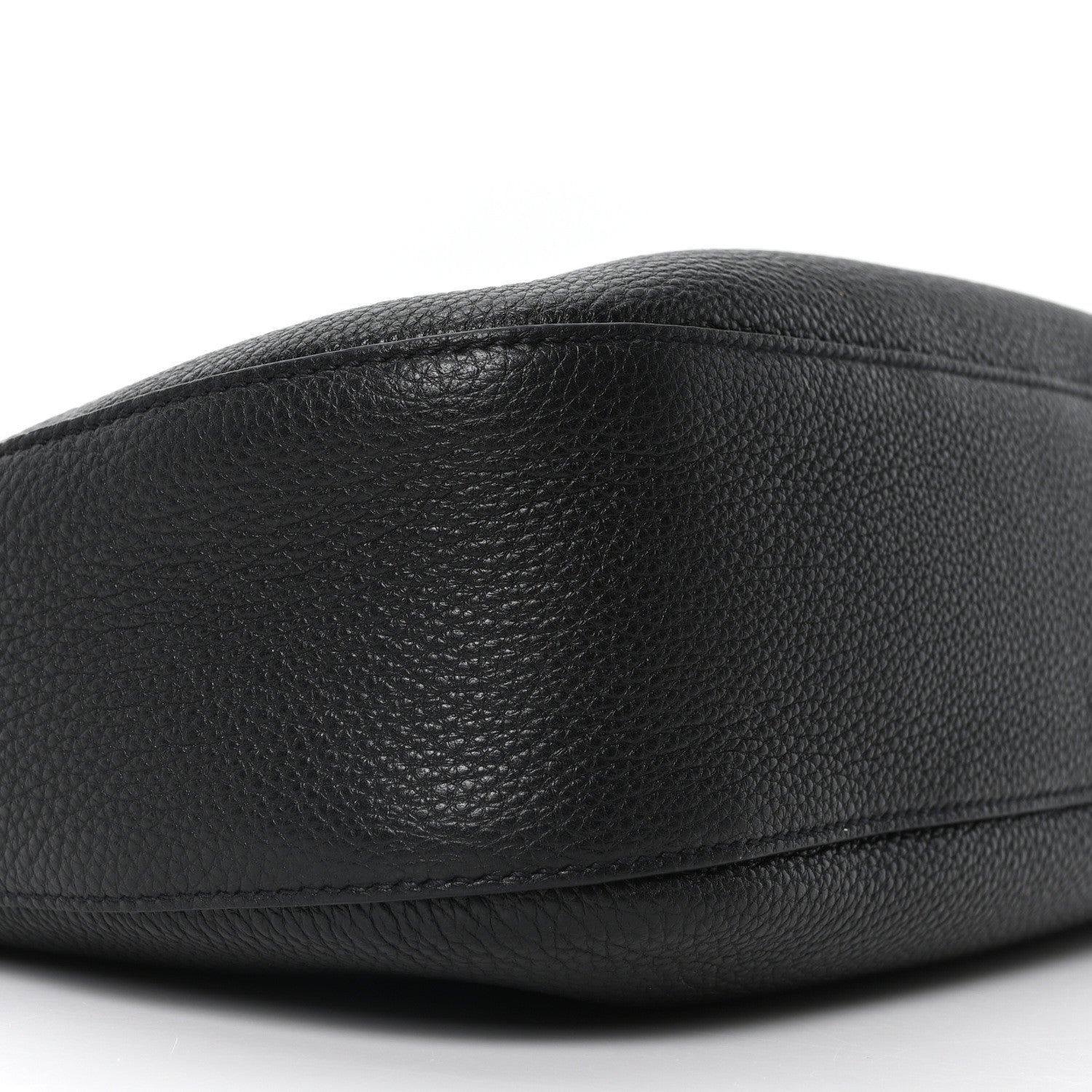 Prada Vitello Daino Soft Zippered Hobo Shoulder Bag Black 9 of 10