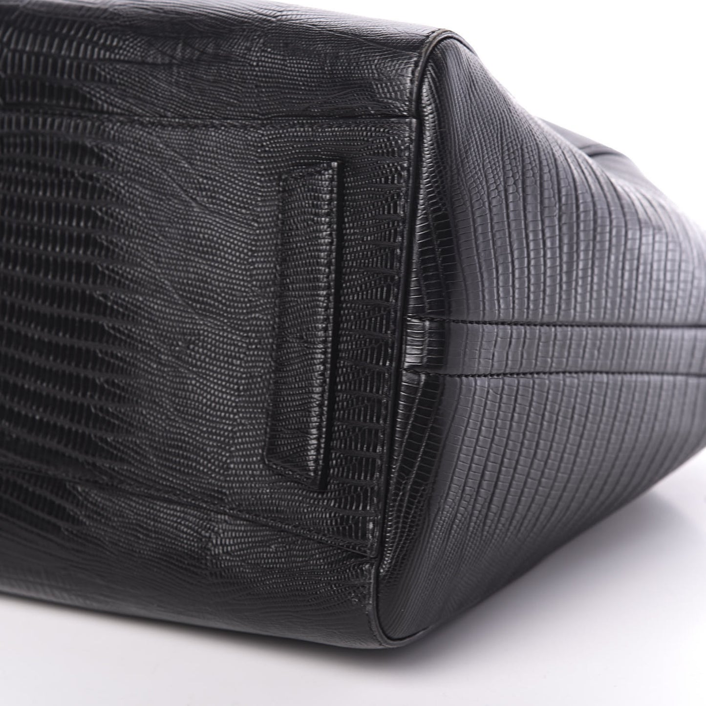 Calfskin Lizard Embossed Medium Antigona Black