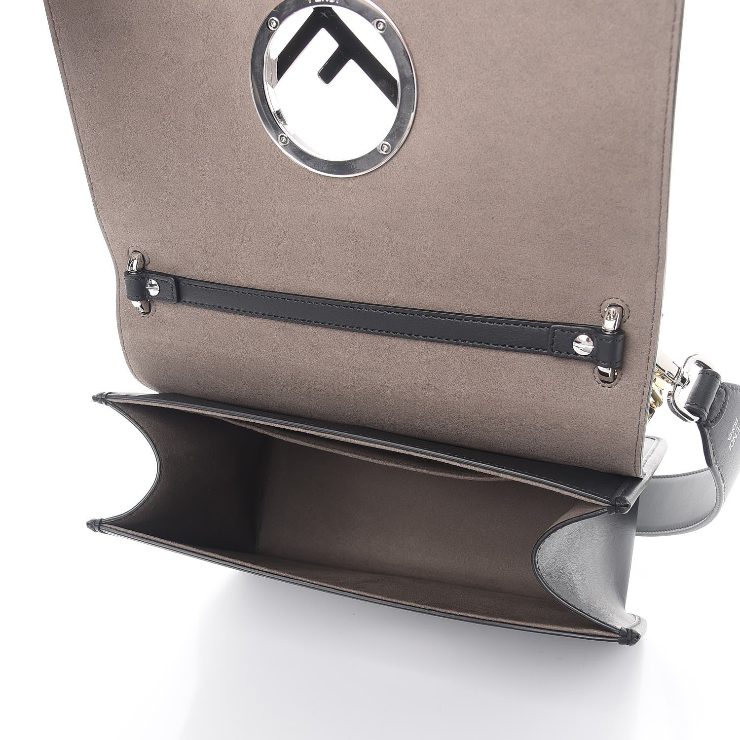 Fendi Vitello Century Opaco F is Fendi Kan I Shoulder Bag Black 5 of 8