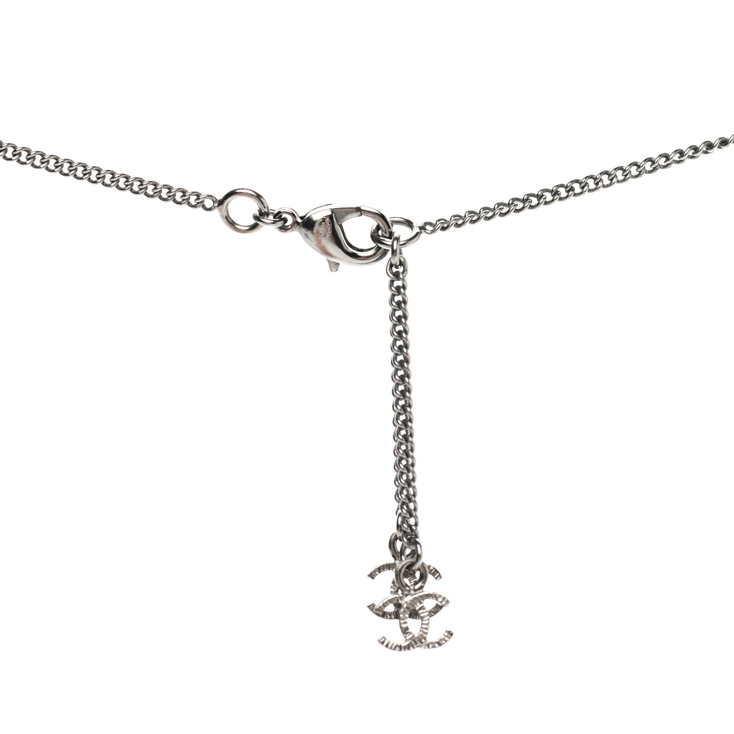Ruthenium Pearl CC Drop Necklace
