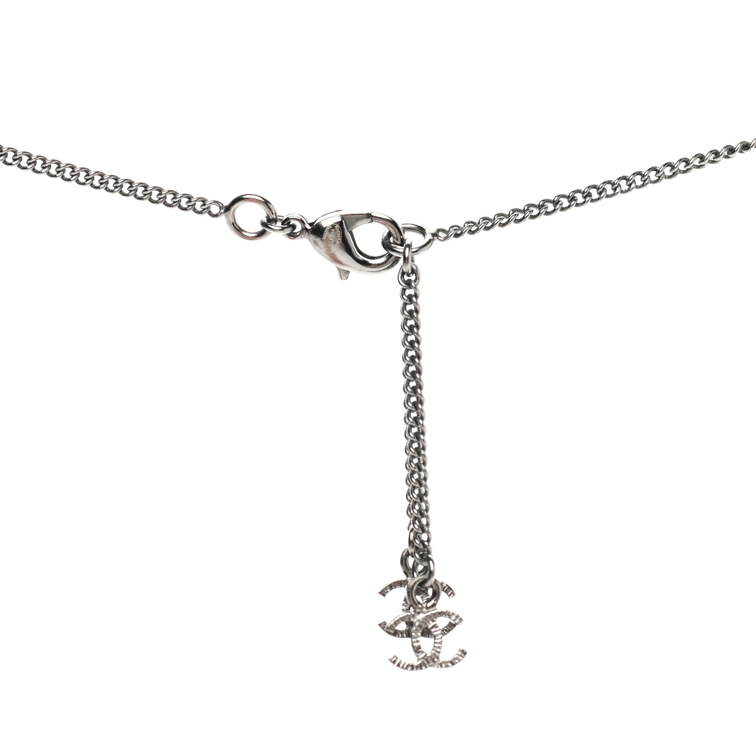 Chanel Ruthenium Pearl CC Drop Necklace 6 of 8