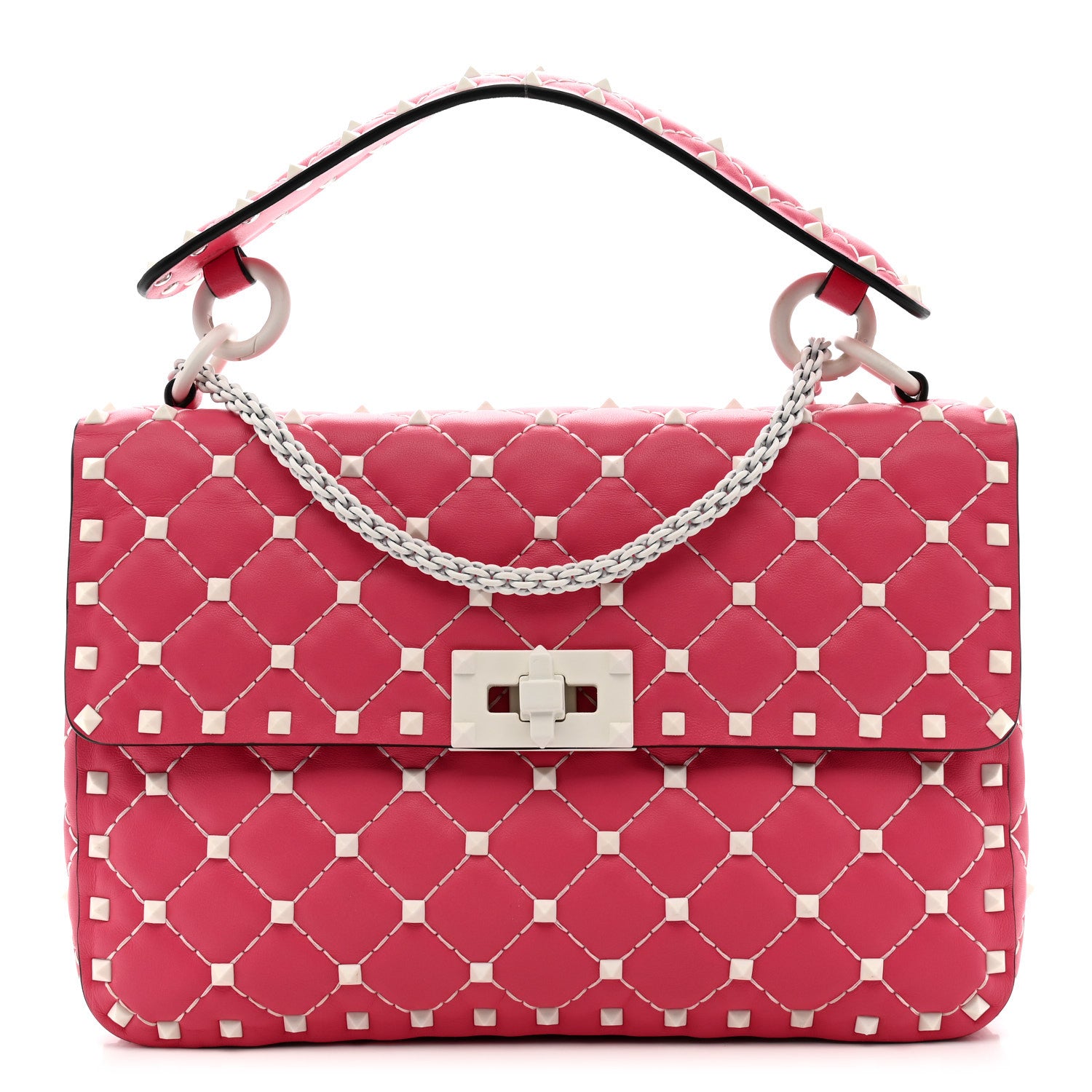 Valentino Garavani Lambskin Medium Free Rockstud Spike Shoulder Bag Shadow Pink 1 of 10
