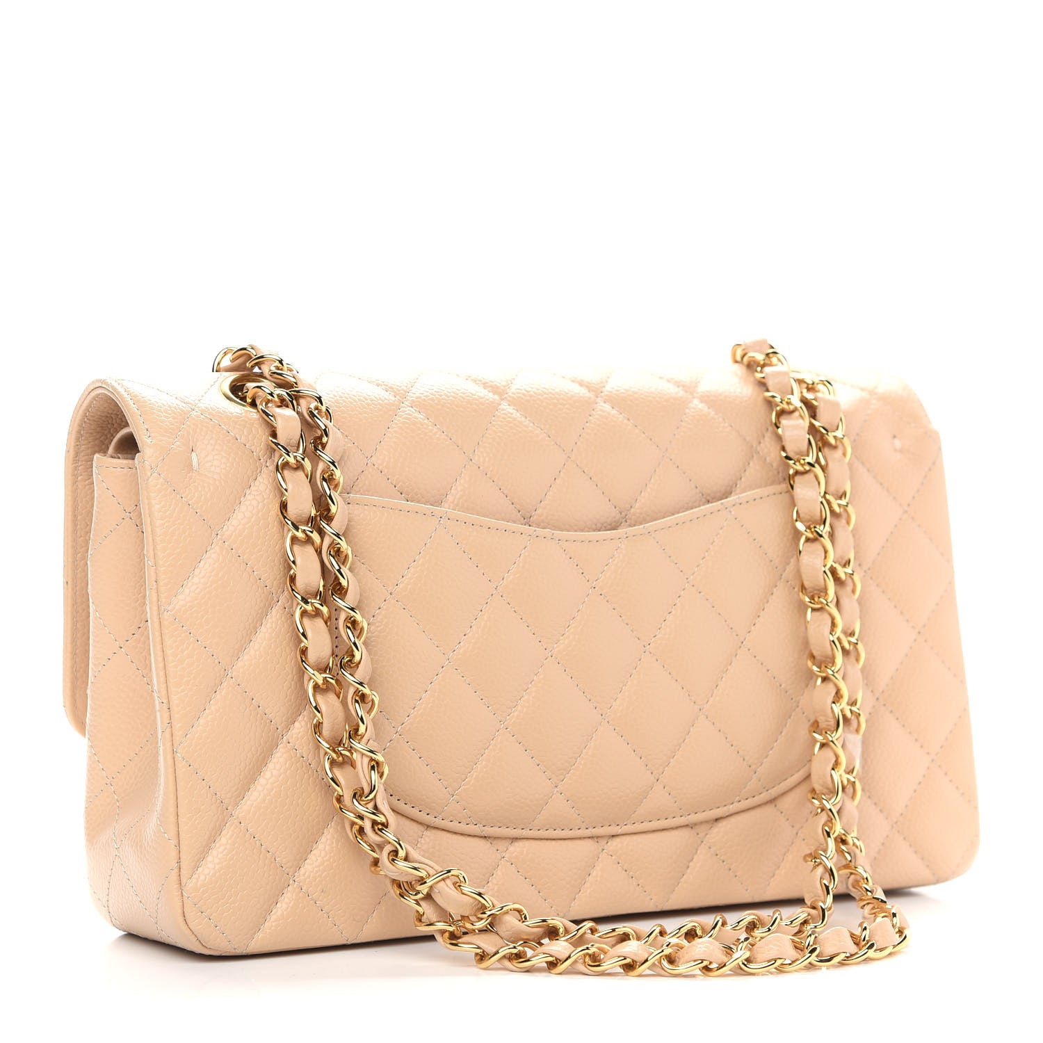 Chanel Caviar Quilted Medium Double Flap Beige Clair 3 of 9