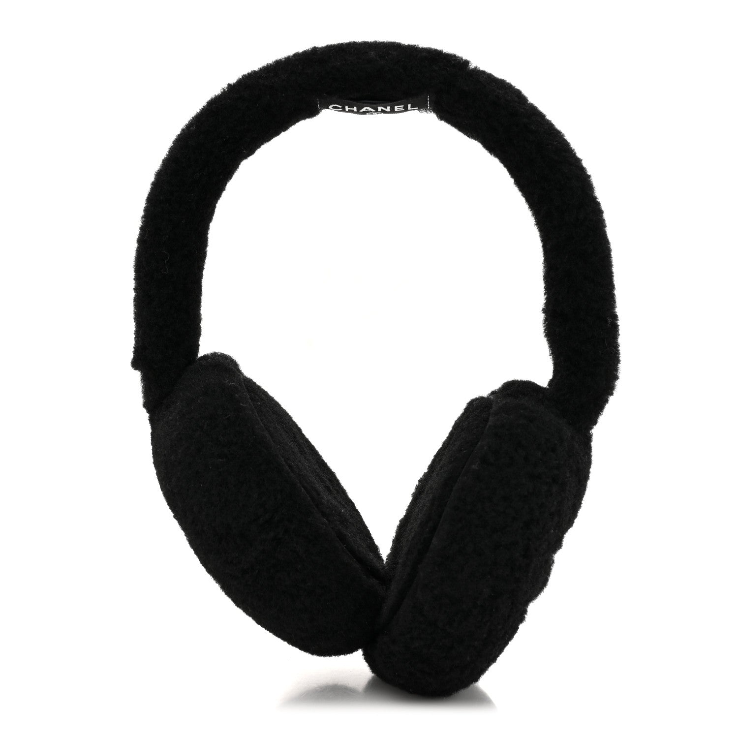 Chanel Shearling CC Ear Muffs Black 1 of 6