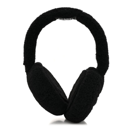 Chanel Shearling CC Ear Muffs Black 1 of 6
