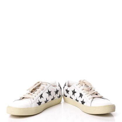 Saint Laurent Calfskin Star Court Sneakers 41 White Argent 6 of 15