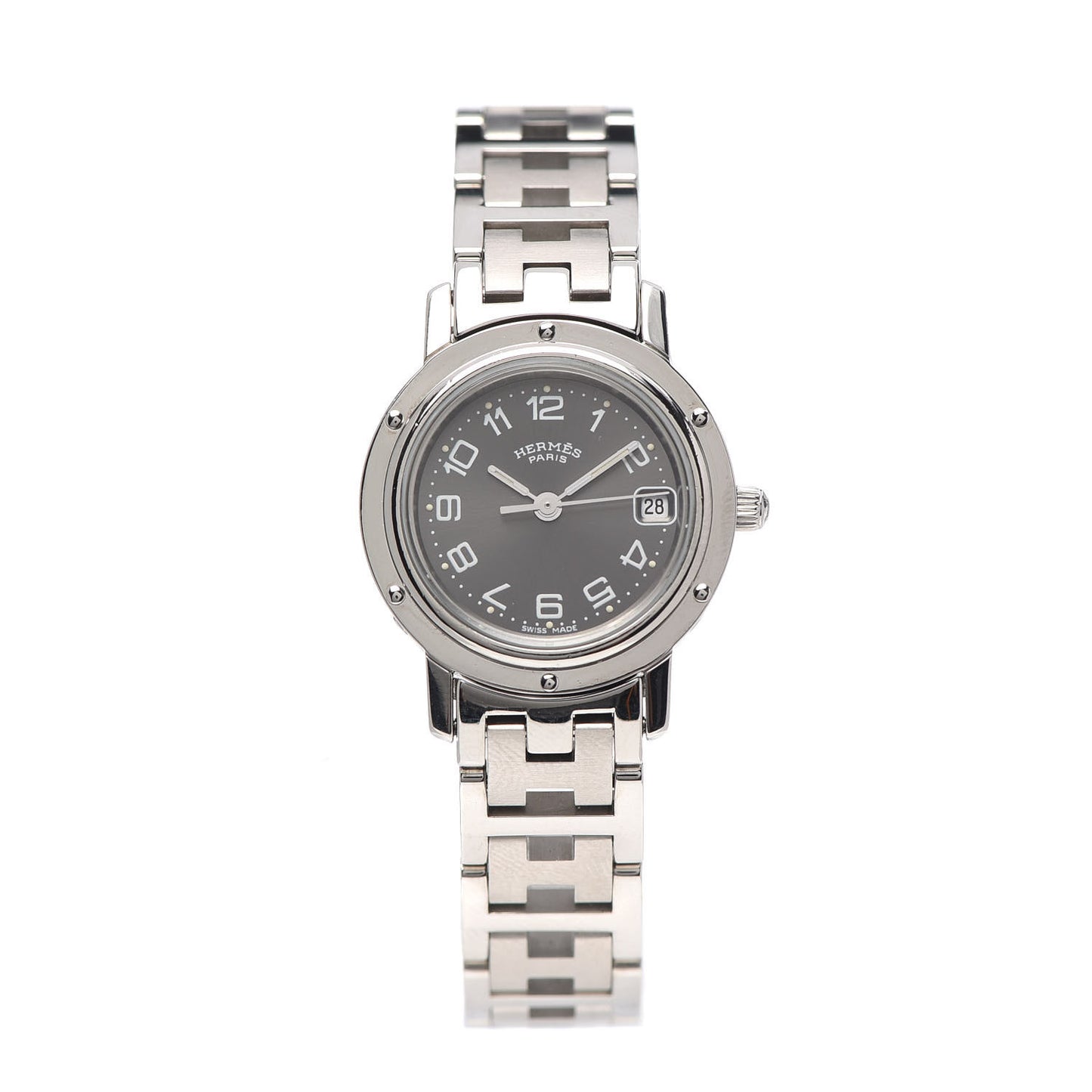 Stainless Steel 24mm Clipper Quartz Watch Gray