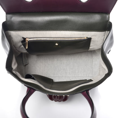 Versace Vitello Large Palazzo Empire Bag Burgundy Army Nero Black 8 of 12