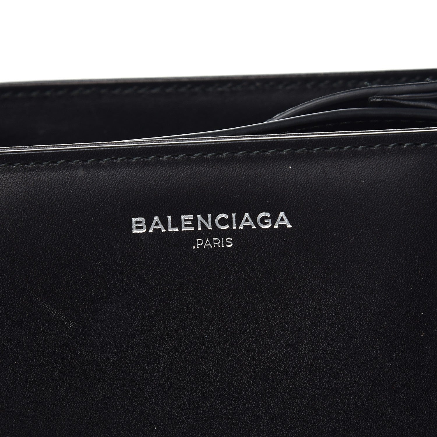 Balenciaga Calfskin Karung Padlock Nude Work S Top Handle Black Electric Bleu 7 of 17