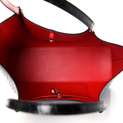 Christian Louboutin Crocodile Embossed Calfskin Spiked Small Cabarock Shopper Tote Black 5 of 10