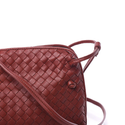 Bottega Veneta Nappa Intrecciato Double Compartment Crossbody Bag China Red 7 of 9
