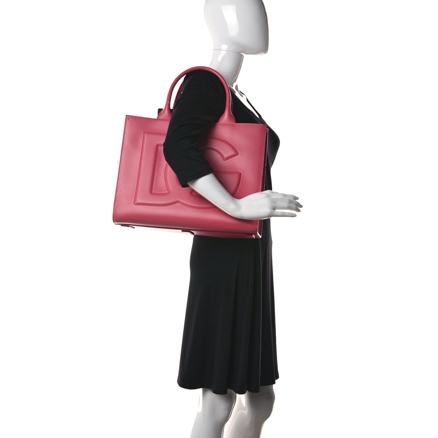 Dolce & Gabbana Calfskin Medium DG Daily Shopper Tote Fuchsia 2 of 9
