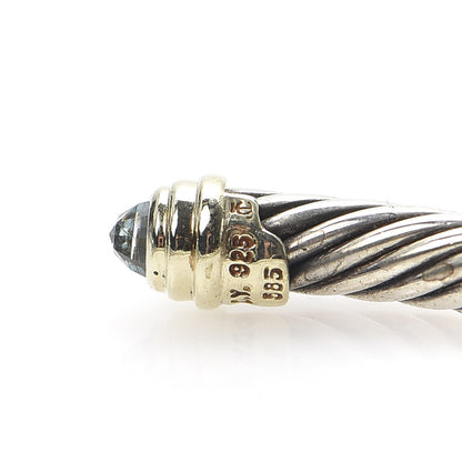 David Yurman Sterling Silver 14K Yellow Gold Prasiolite 5mm Cable Classics Petite Color Bracelet 5 of 5