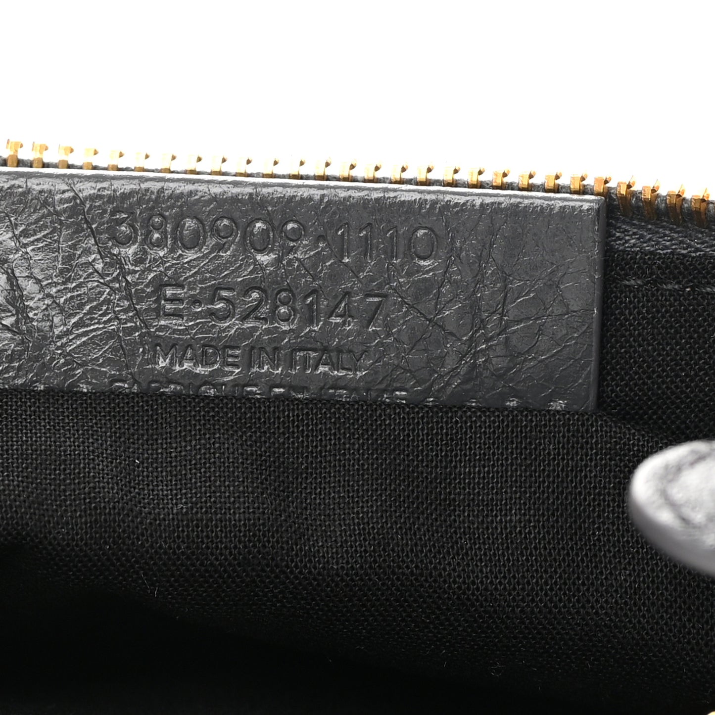 Agneau Giant 12 Gold Hardware Pouch Clutch Gris Fossile