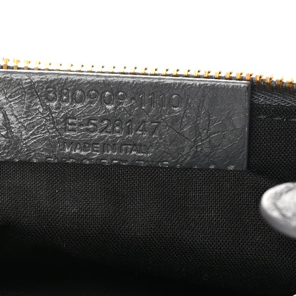 Balenciaga Agneau Giant 12 Gold Hardware Pouch Clutch Gris Fossile 7 of 7