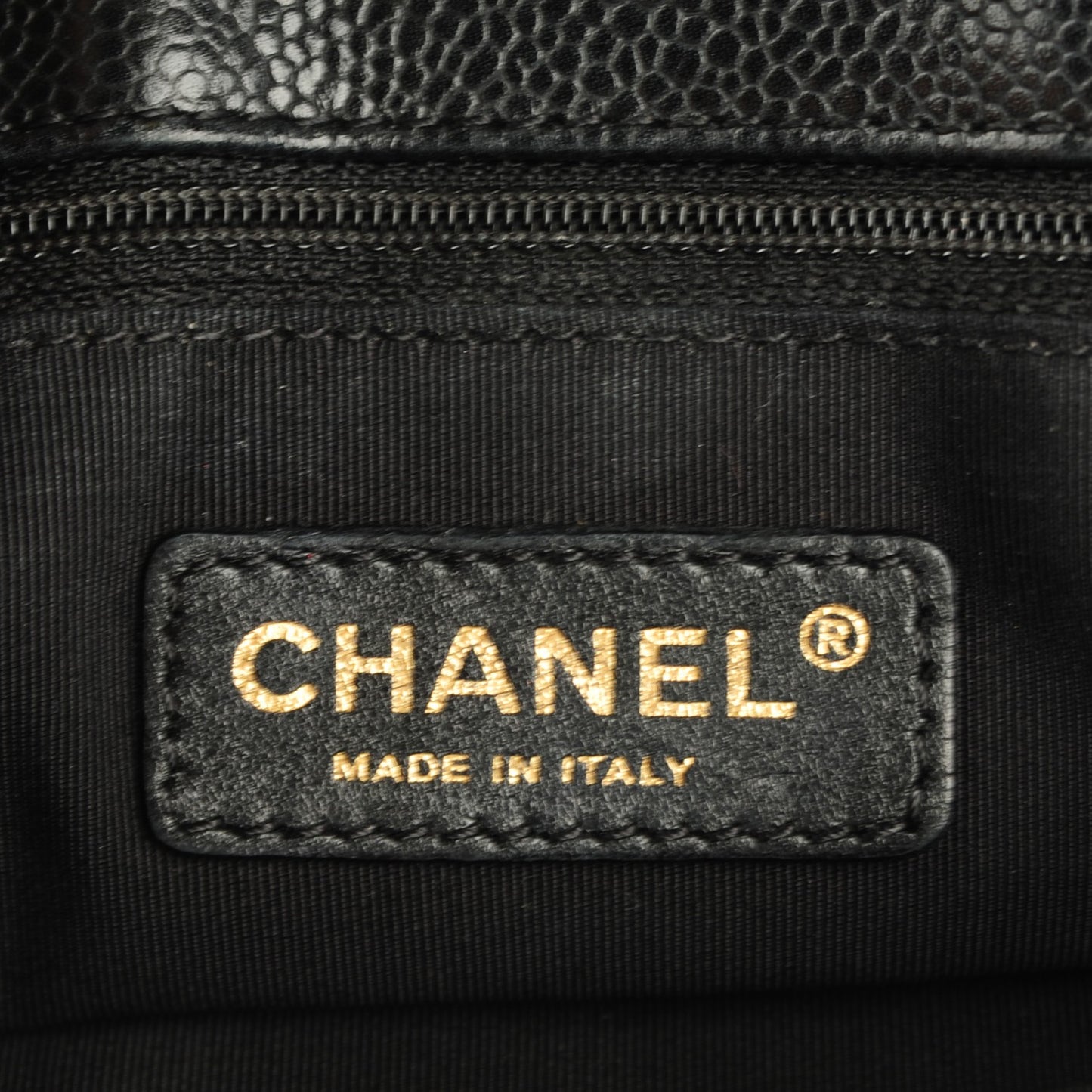 Caviar Quilted Grand Shopping Tote GST Black