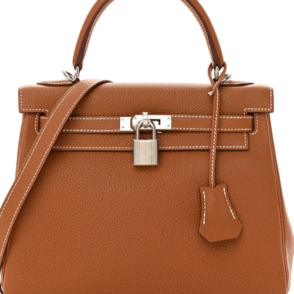 Hermes Togo Kelly Retourne 25 Gold 8 of 11