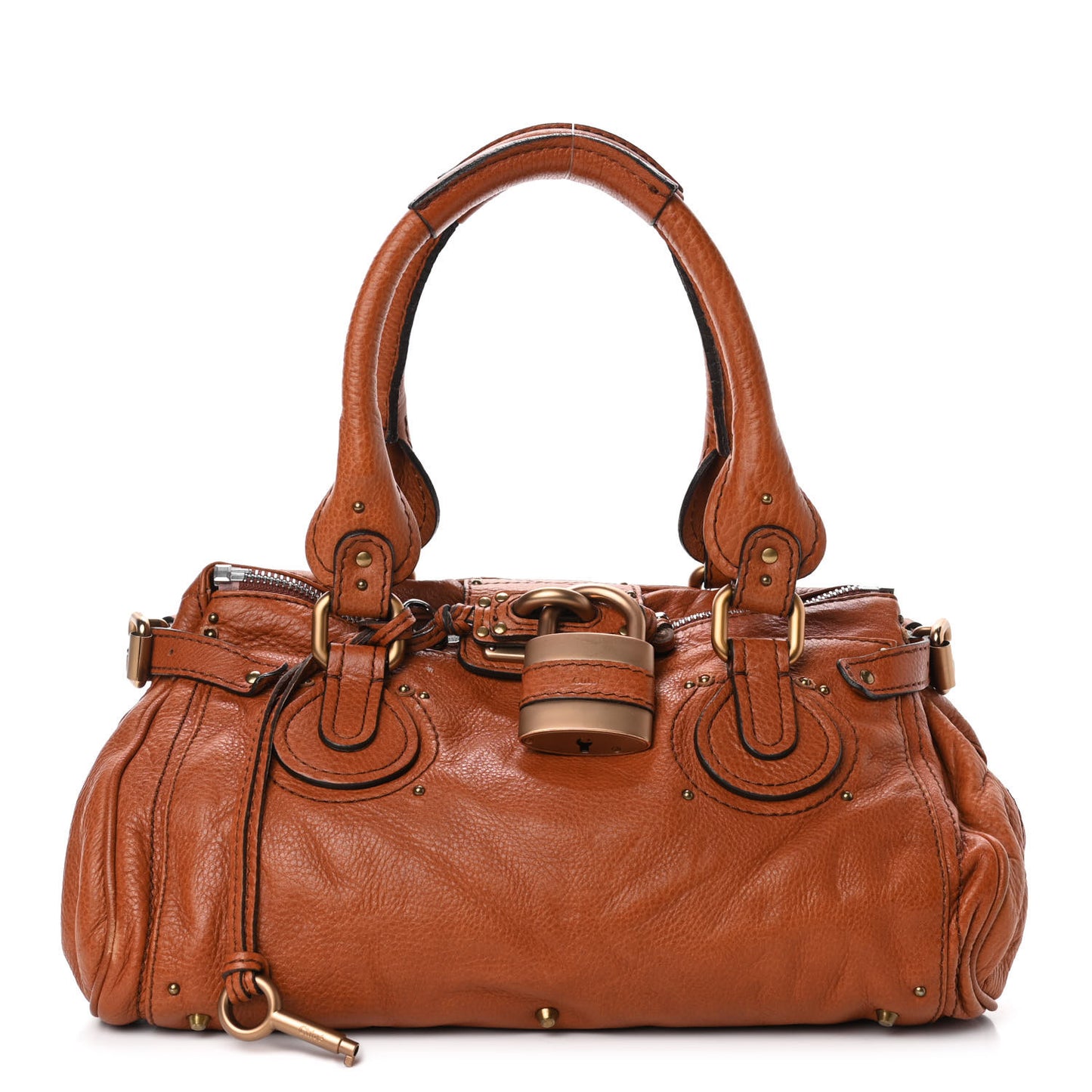 Calfskin Medium Paddington Satchel Tan