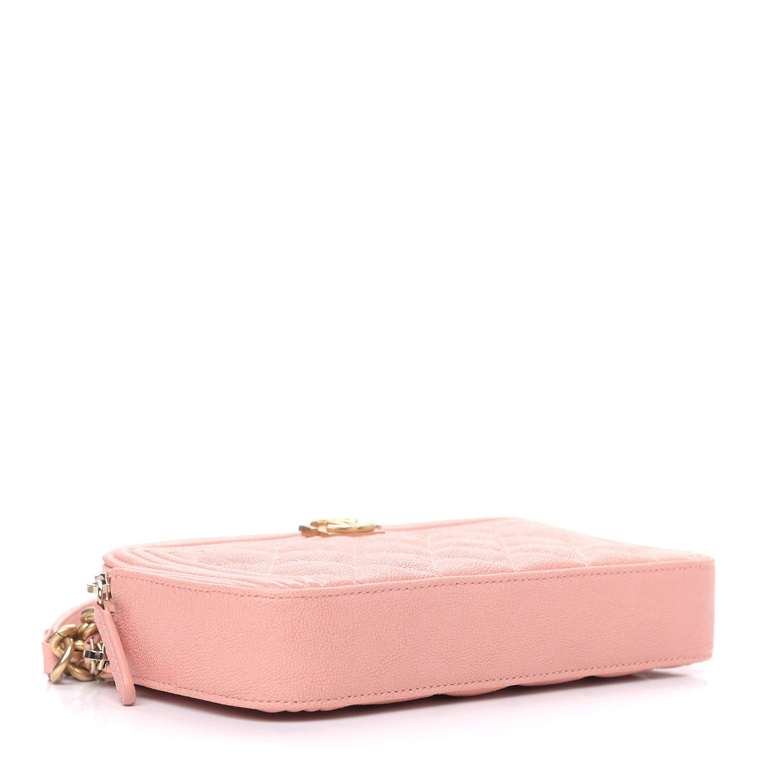 Chanel Caviar Quilted Small Boy Clutch With Chain Light Pink 3 of 11