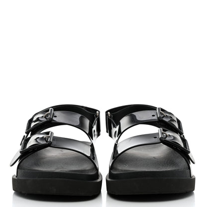 Gucci Rubber Mini Double G Womens Isla Dad Sandals 38 Black 2 of 11