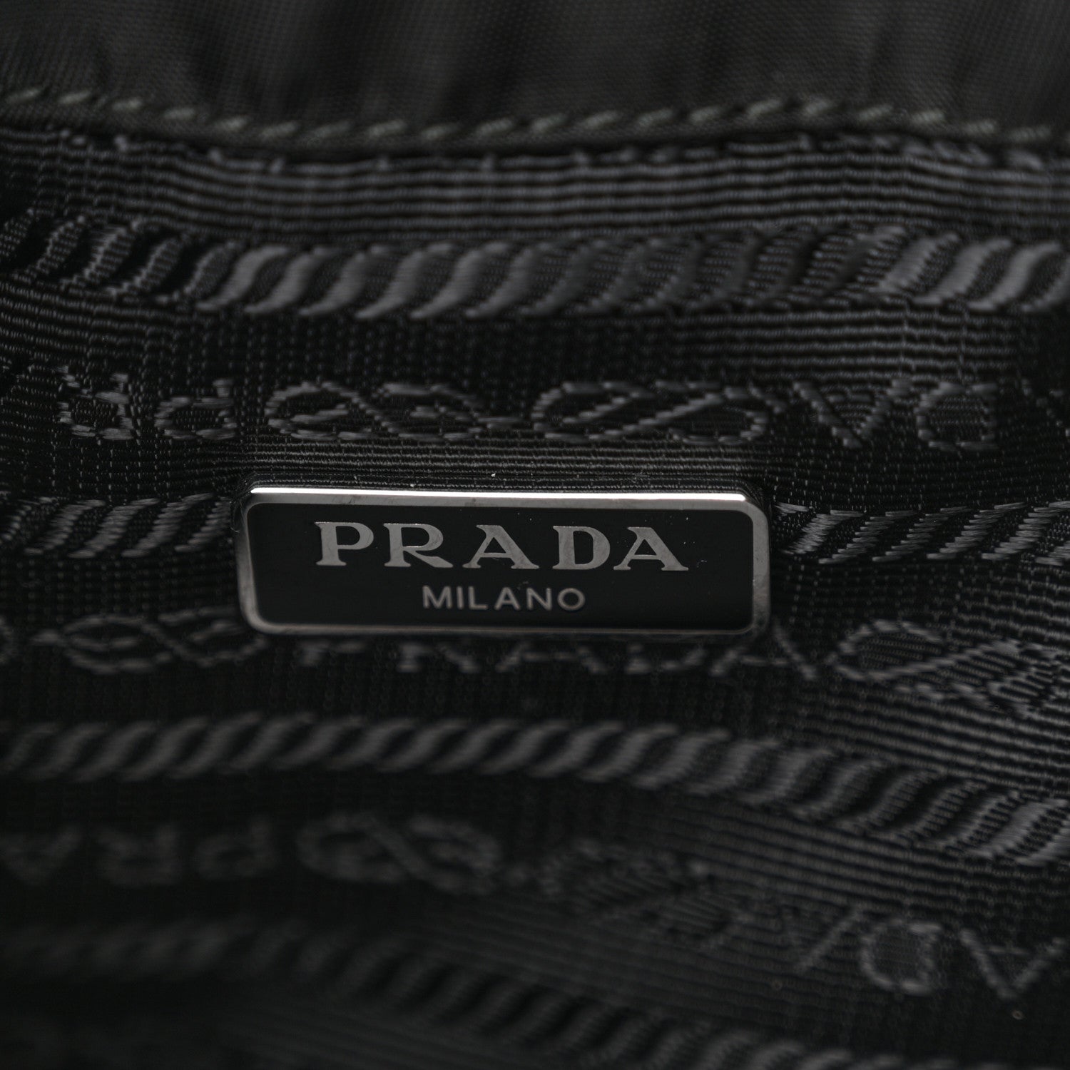 Prada Saffiano Tessuto Nylon Vela Bucket Wristlet Black 6 of 10