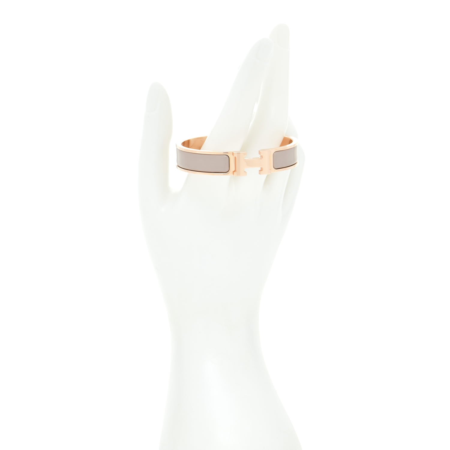 Hermes Enamel Narrow Clic Clac H Bracelet PM Marron Glace 2 of 6