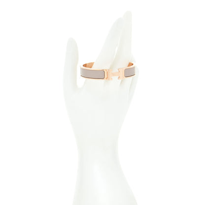 Hermes Enamel Narrow Clic Clac H Bracelet PM Marron Glace 2 of 6