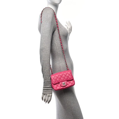 Chanel Lambskin Quilted Mini Square Flap Pink 2 of 10