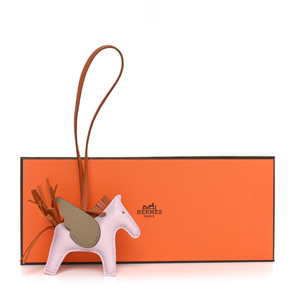 Hermes Milo Lambskin Grigri Rodeo Pegase Horse Bag Charm PM Mauve Pale Pain D'Epice Beige Marfa 5 of 5