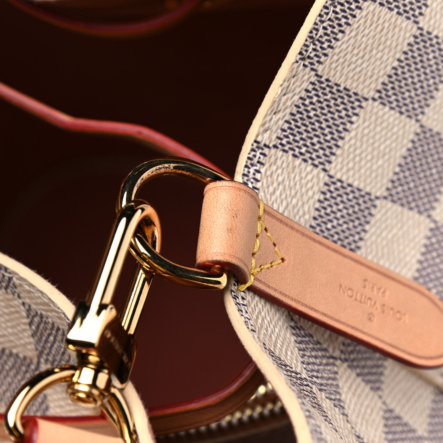 Louis Vuitton Damier Azur Braided Neonoe MM Peach Cream 11 of 12