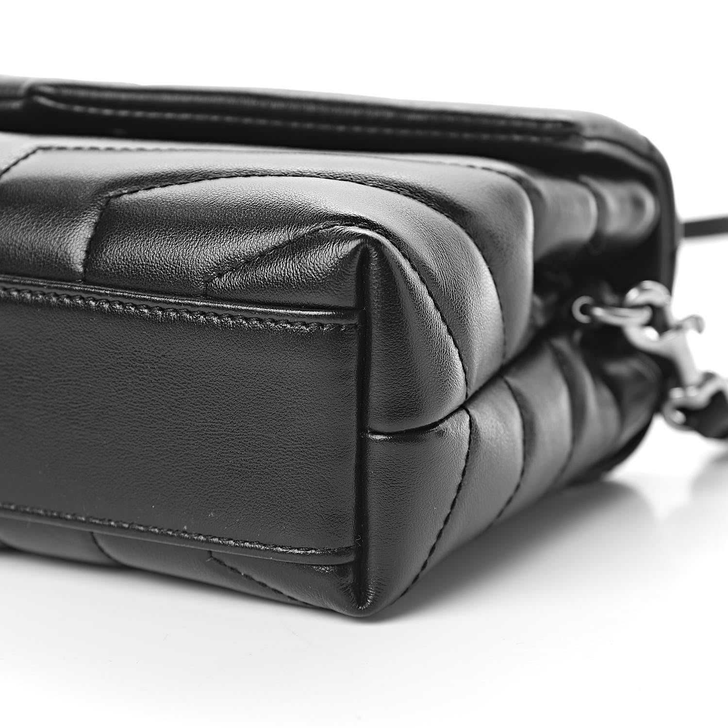 Saint Laurent Calfskin Y Quilted Monogram Toy Loulou Crossbody Bag Black 9 of 12