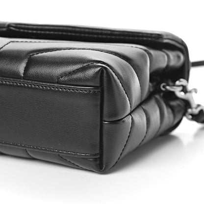 Saint Laurent Calfskin Y Quilted Monogram Toy Loulou Crossbody Bag Black 9 of 12