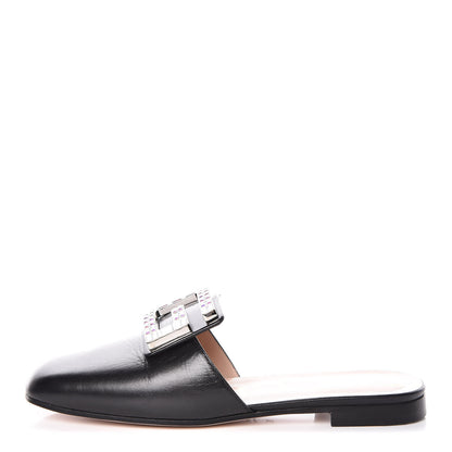 Gucci Malaga Kid Crystal Square G Madelyn Mules 35 Black 1 of 9
