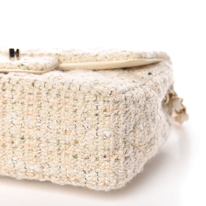 Chanel Tweed Quilted Mini Rectangular Flap Off White 8 of 15