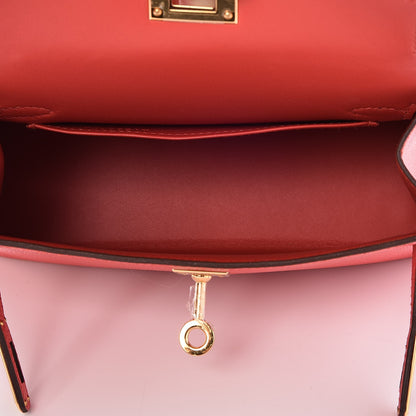 Hermes Epsom Mini Kelly Sellier 20 Rouge Tomate 8 of 29