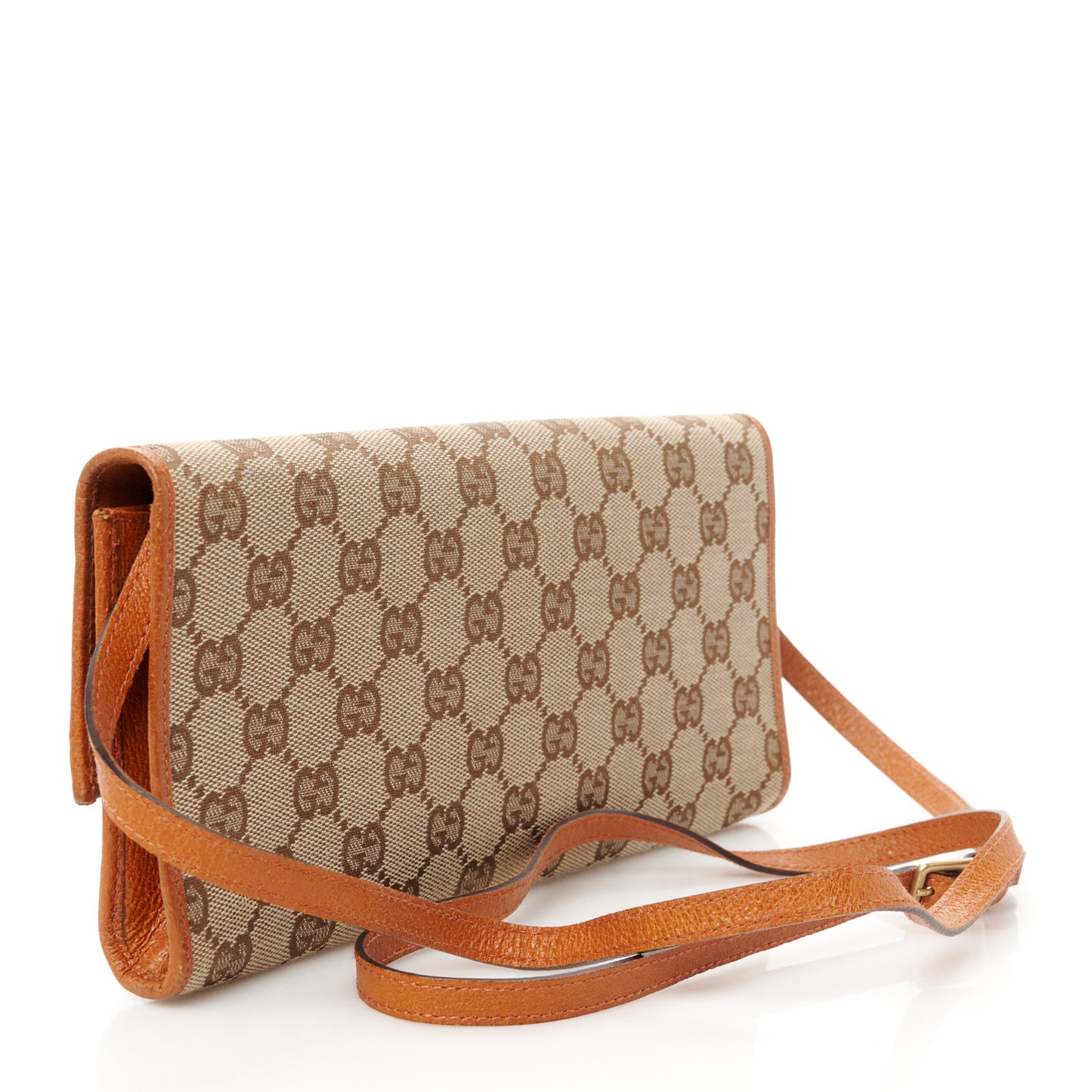 Monogram Bamboo Bar Clutch Brown