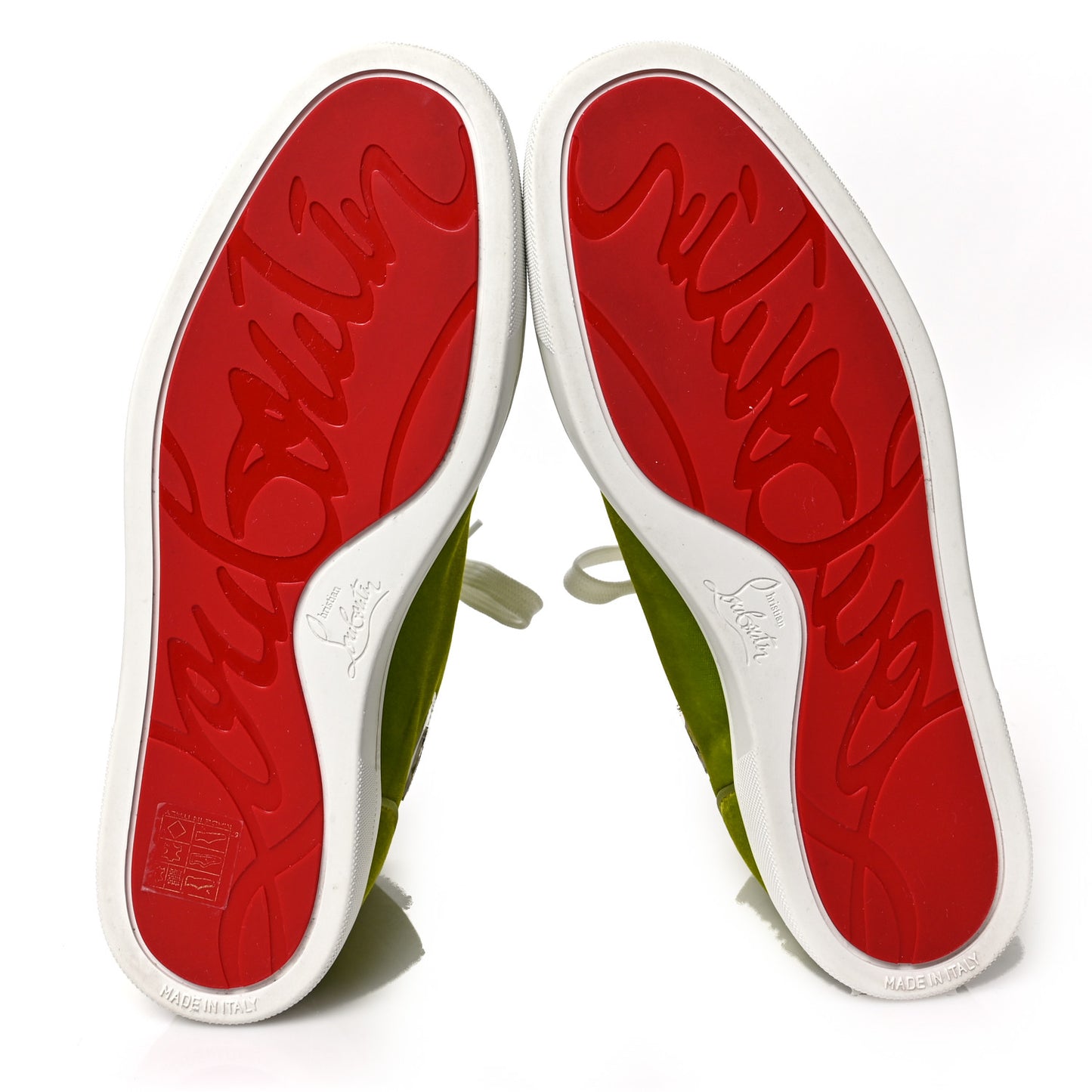 Velvet Calfskin Strass Womens Louis Flat Sneakers 41 Bourgeon Bianco