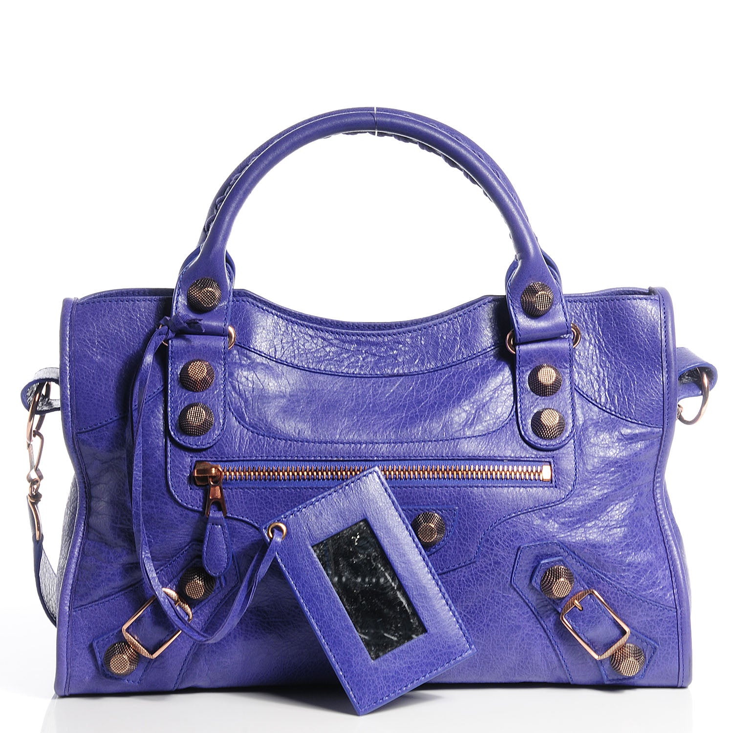 Balenciaga Agneau Giant 21 Rose Gold Hardware City Bleu Lavande 11 of 15