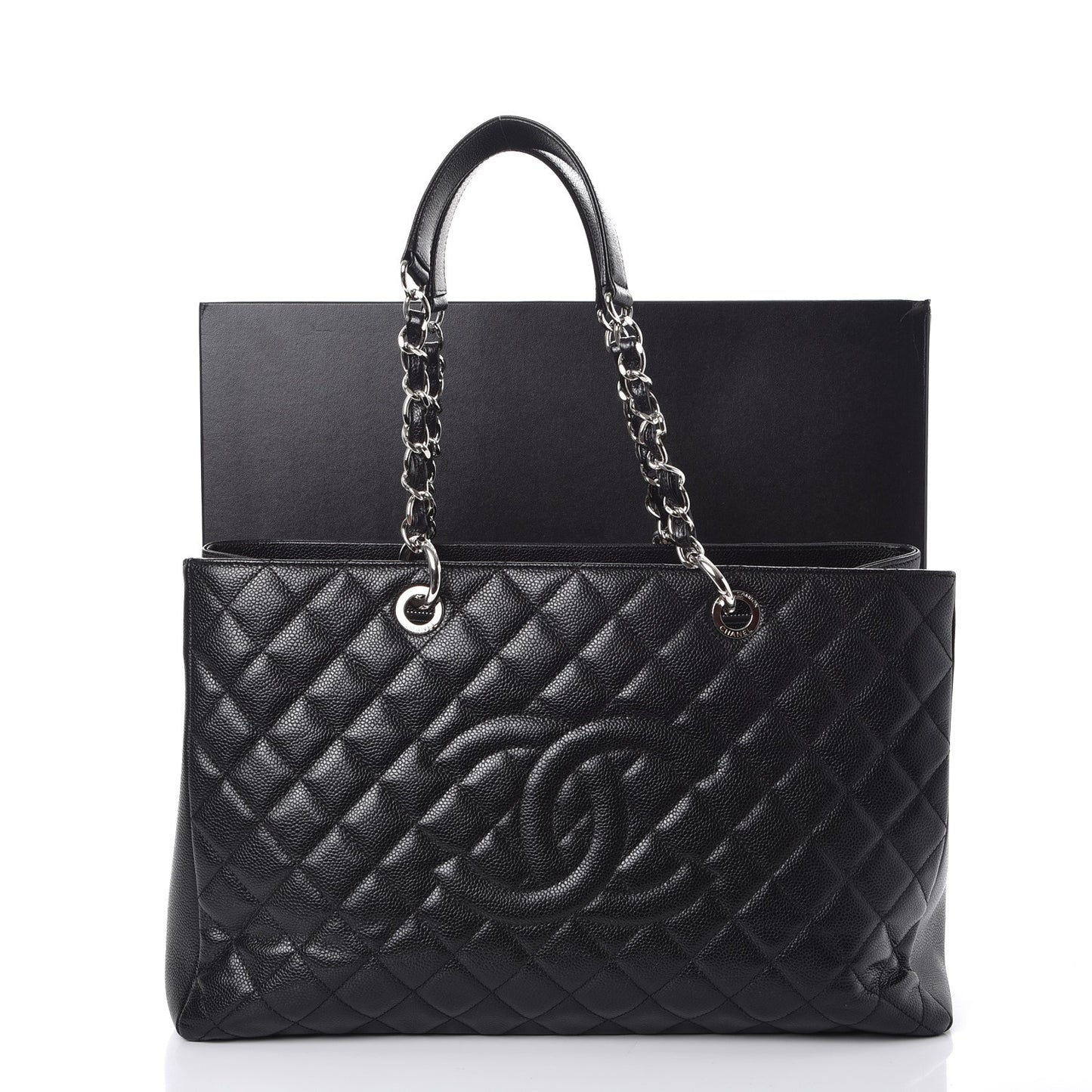 Caviar Quilted XL Grand Shopping Tote GST Black