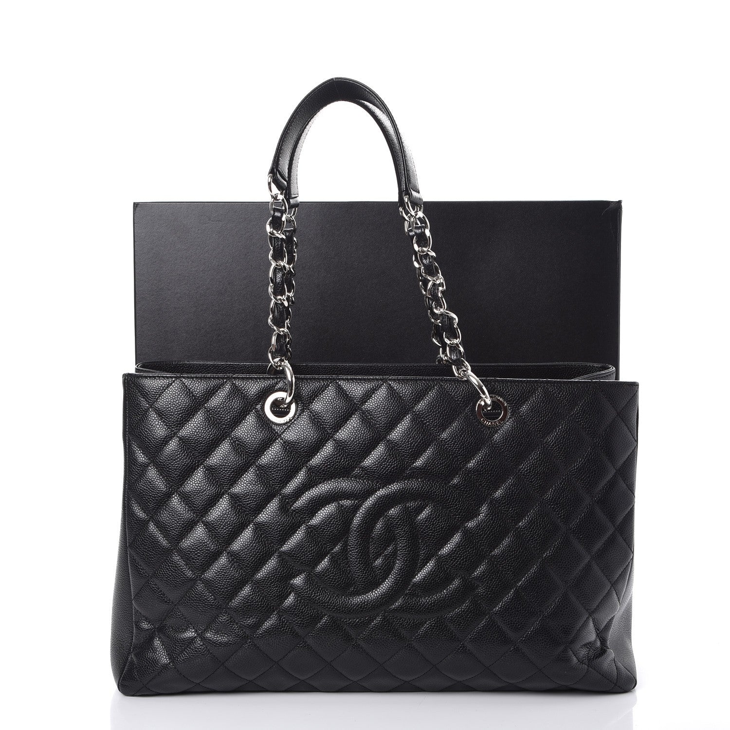 Chanel Caviar Quilted XL Grand Shopping Tote GST Black 9 of 9