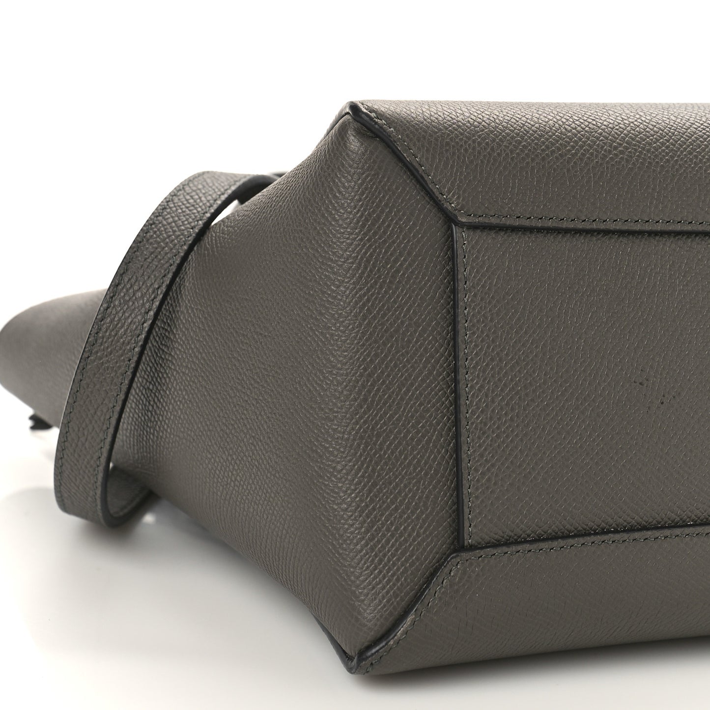 Grained Calfskin Micro Belt Bag Grey