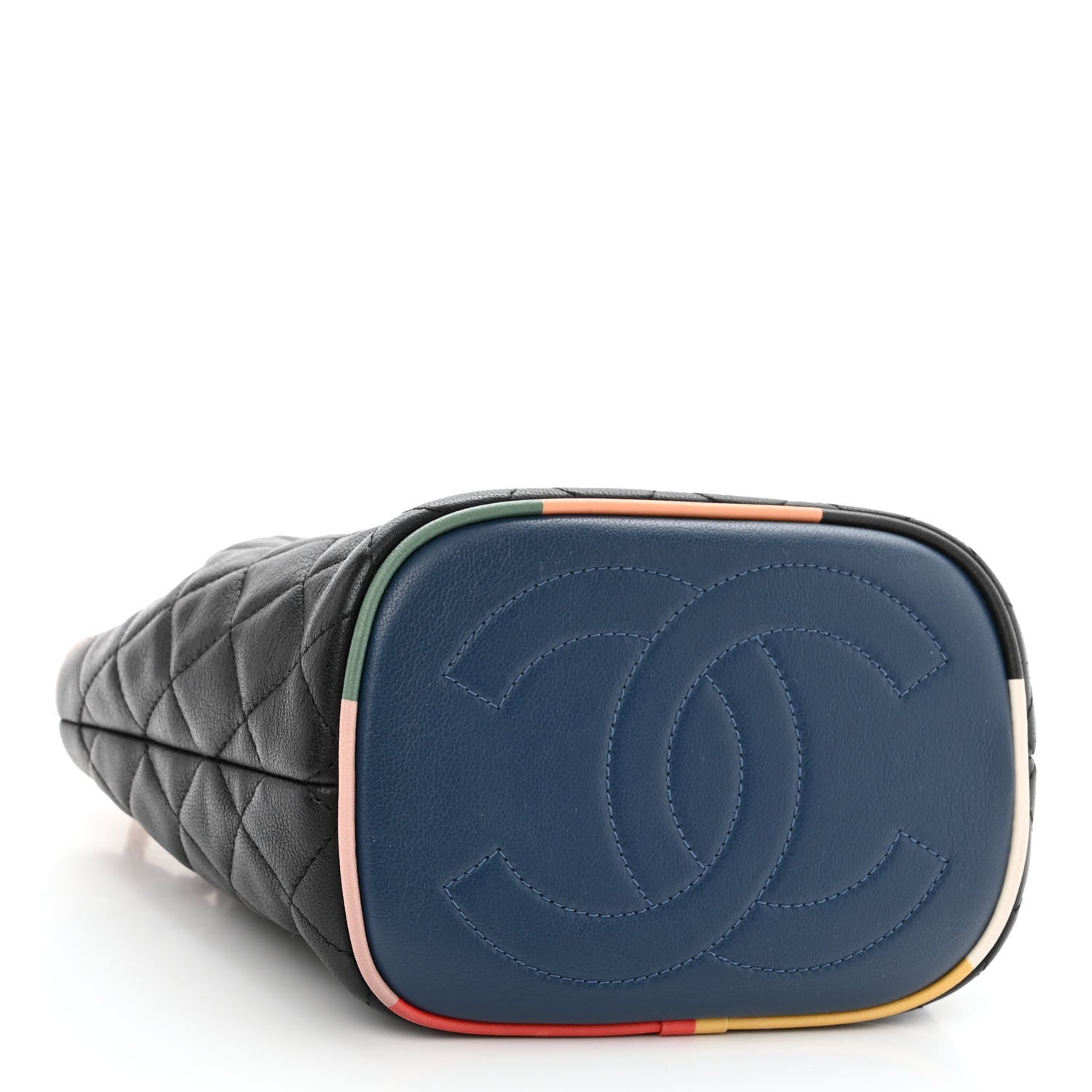 Chanel Lambskin Quilted Cuba Drawstring Tote Multicolor 4 of 12