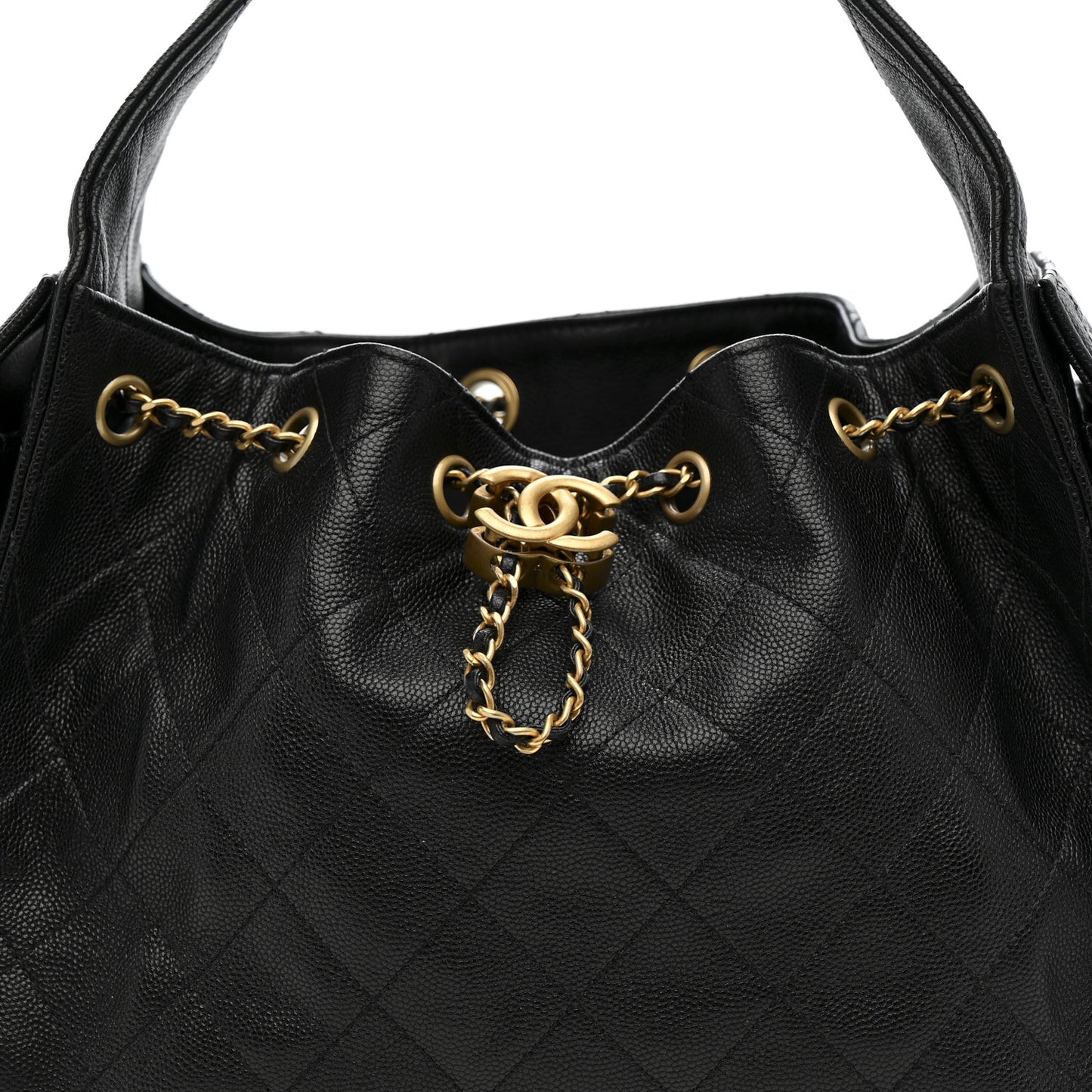 Caviar Quilted Small Chanel 25 Handbag Black