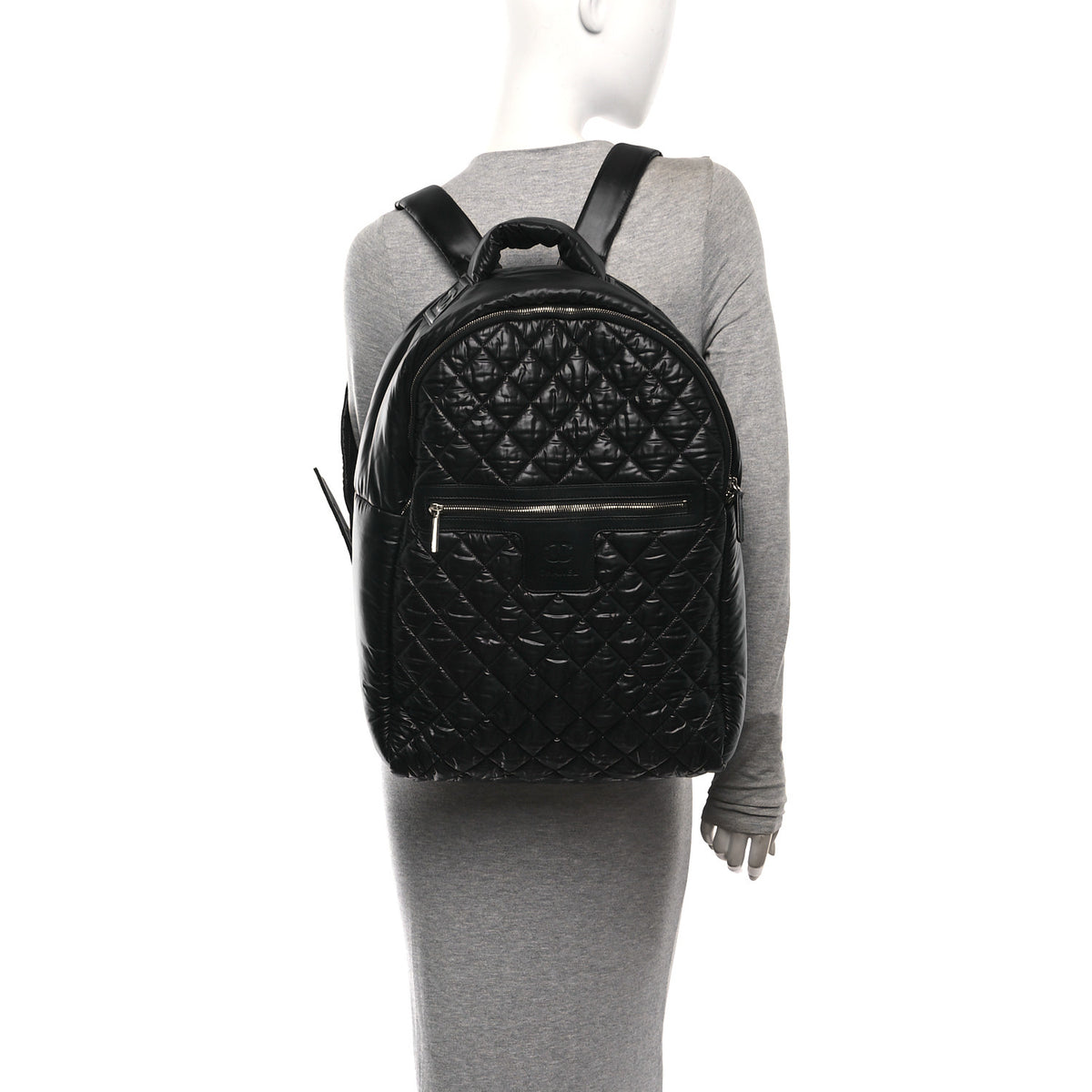 Chanel Nylon Quilted XL Coco Cocoon Backpack Black 2 of 10